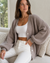 Rosalie Cardigan Oversized Buttoned Knit with Balloon Sleeves