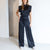 Chic Sleeveless Jumpsuit High Neck Wide Leg