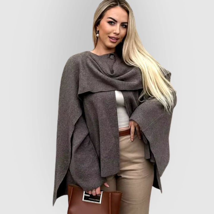 Elegant Shawl Cape Coat
