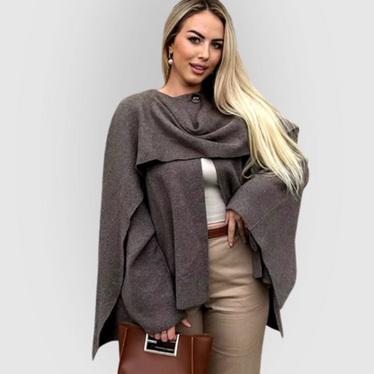 Elegant Shawl Cape Coat