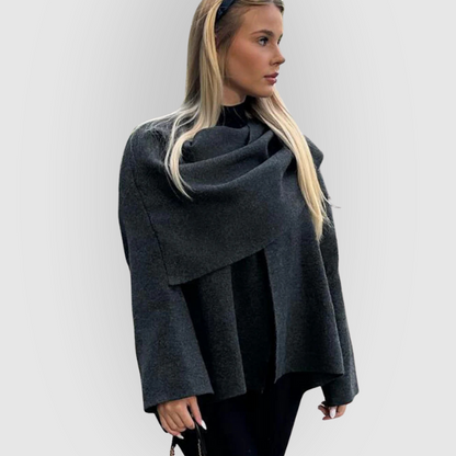 Elegant Shawl Cape Coat