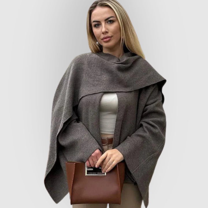 Elegant Shawl Cape Coat