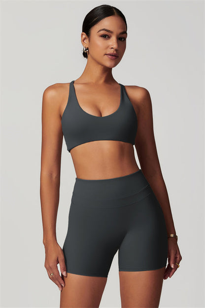 Crossback Sculpt Bra & Shorts Set