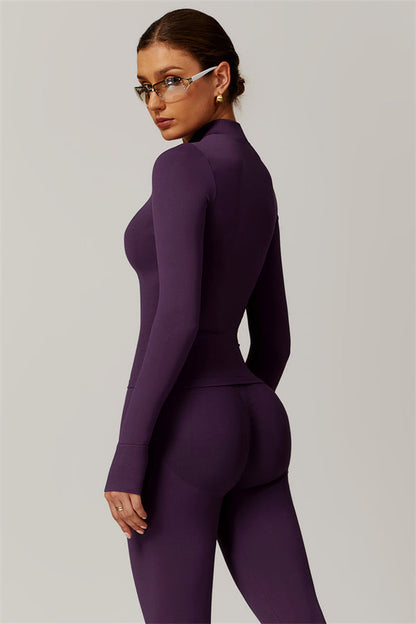 High-Neck Jacket & Sculpting Leggings Set