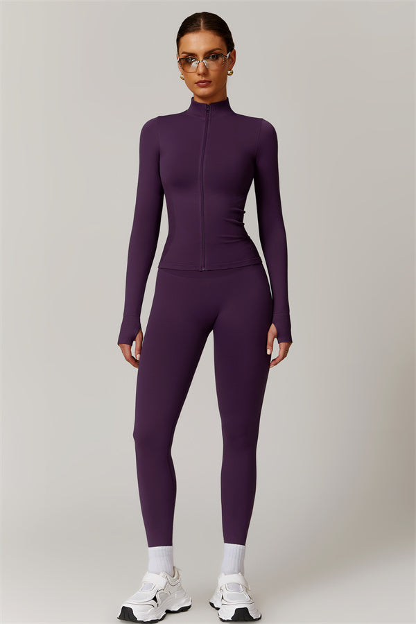 High-Neck Jacket & Sculpting Leggings Set