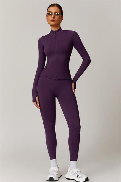 High-Neck Jacket & Sculpting Leggings Set