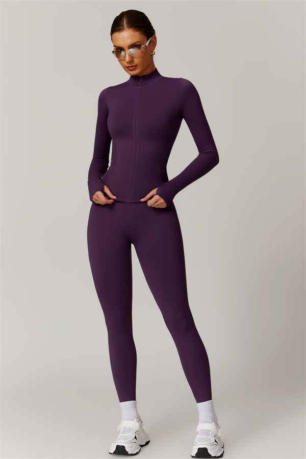 High-Neck Jacket & Sculpting Leggings Set