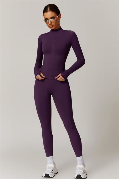 High-Neck Jacket & Sculpting Leggings Set