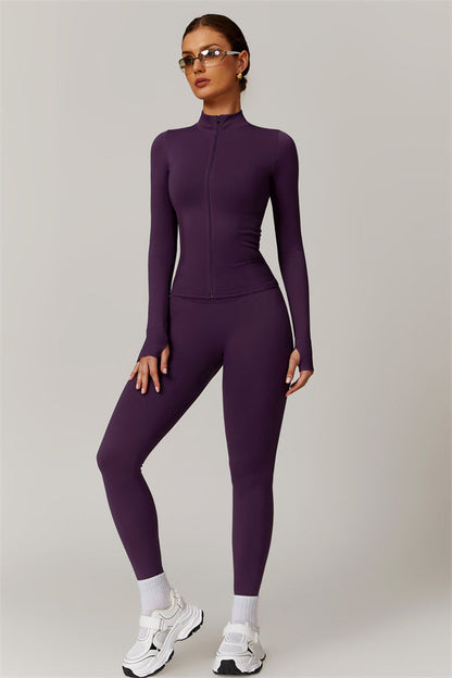 High-Neck Jacket & Sculpting Leggings Set
