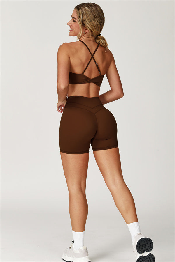 Crossback Sculpt Bra & Shorts Set