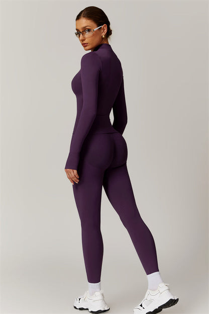 High-Neck Jacket & Sculpting Leggings Set