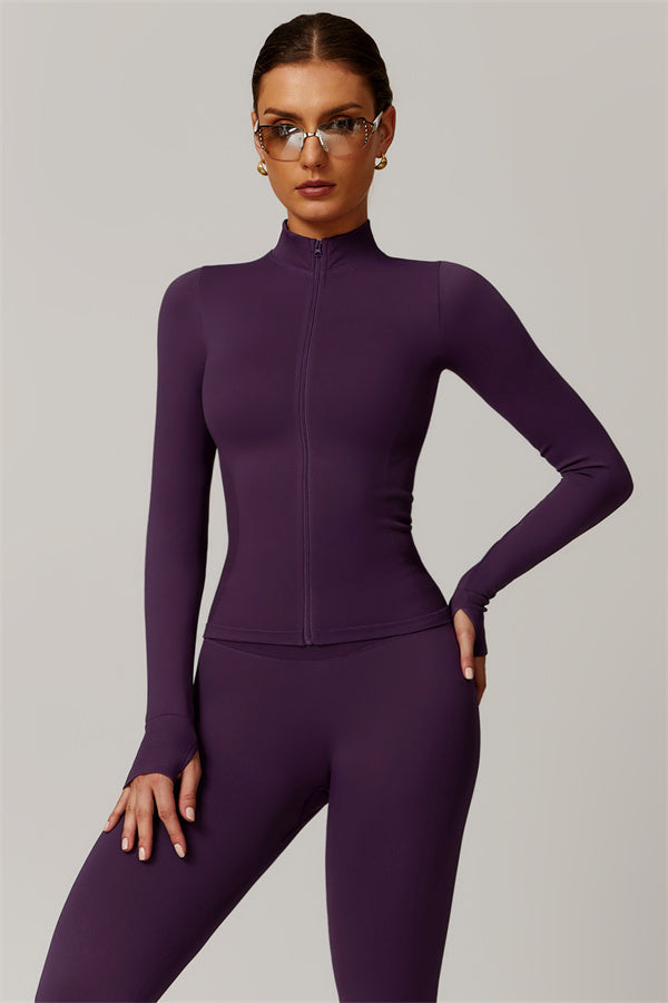 High-Neck Jacket & Sculpting Leggings Set