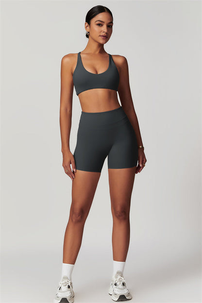 Crossback Sculpt Bra & Shorts Set