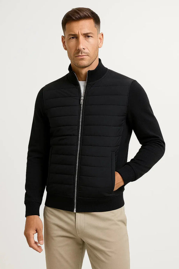 Jacket Hybrid Quilted Knitted Sleeves