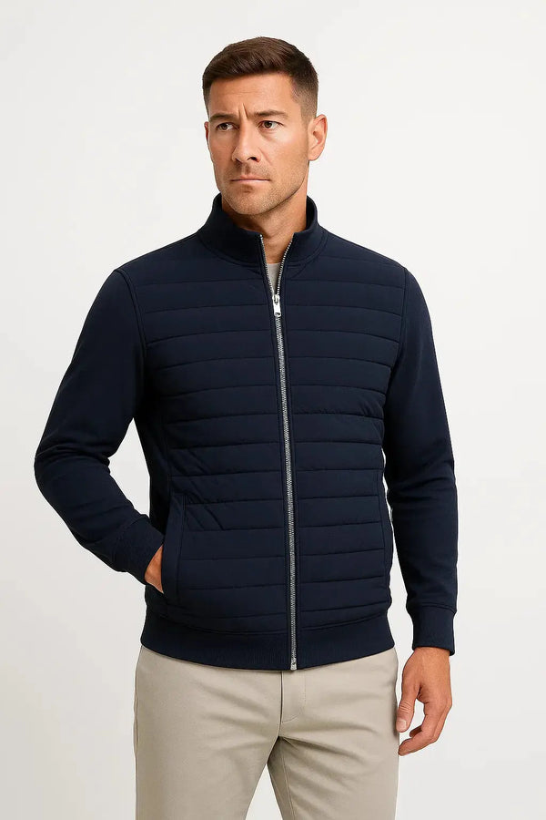 Jacket Hybrid Quilted Knitted Sleeves