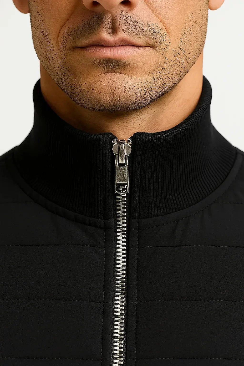 Jacket Hybrid Quilted Knitted Sleeves