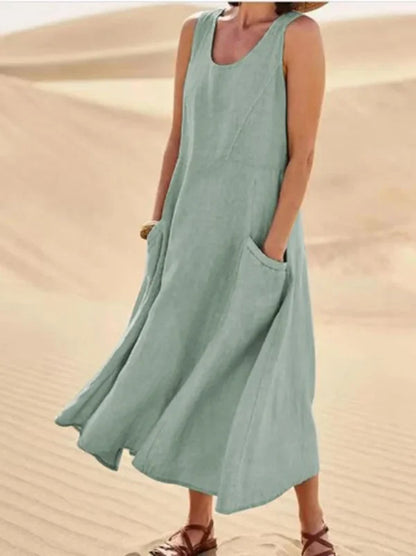 Linen Midi Dress