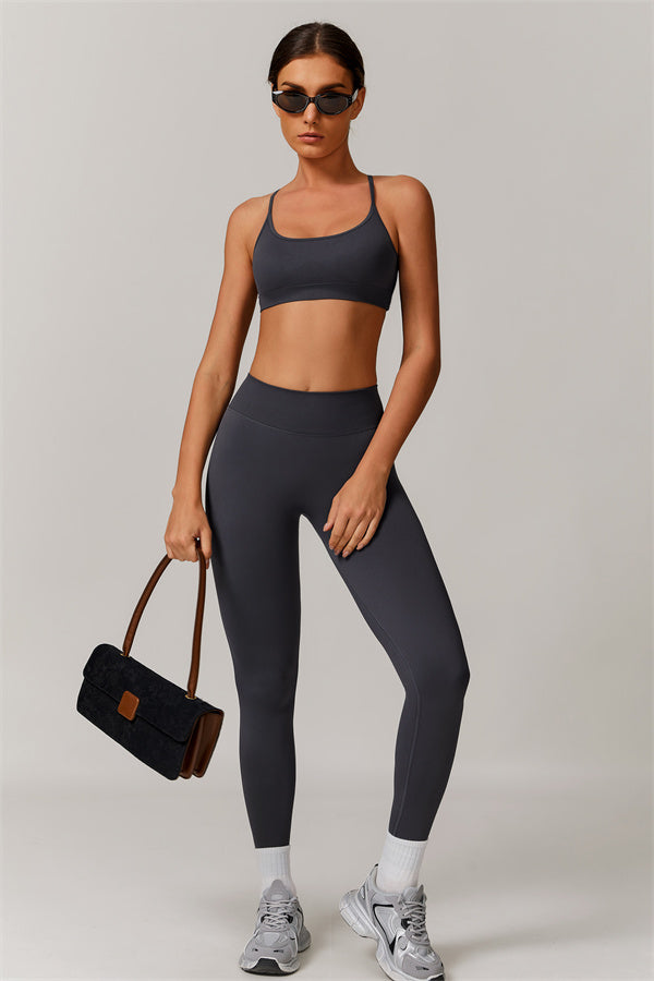 Cross-Back Bra & Sculpt Legging Set
