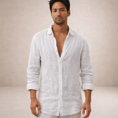 Shirt Regular Fit Open Collar Long Sleeves