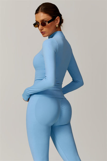 High-Neck Jacket & Sculpting Leggings Set