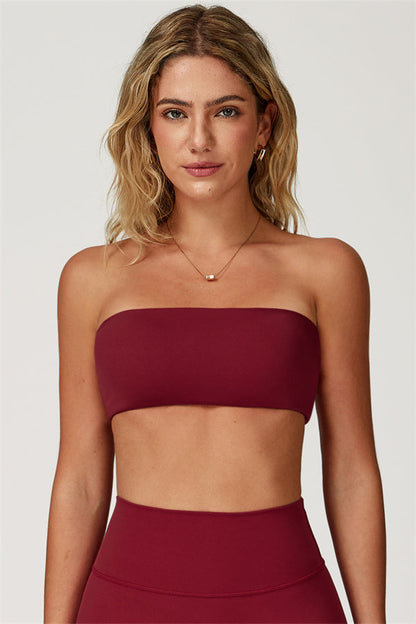 Strapless Anti-Slip Bandeau Sports Bra
