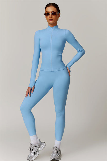 High-Neck Jacket & Sculpting Leggings Set