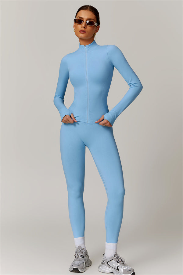 High-Neck Jacket & Sculpting Leggings Set