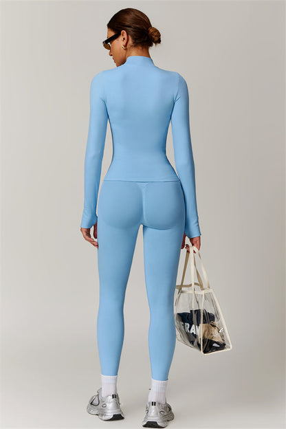 High-Neck Jacket & Sculpting Leggings Set