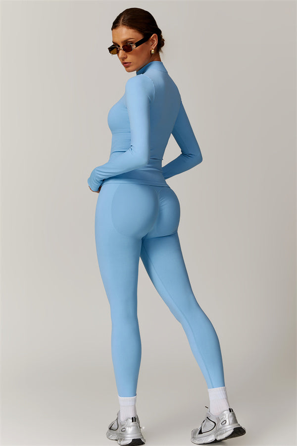 High-Neck Jacket & Sculpting Leggings Set