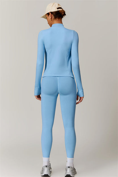 High-Neck Jacket & Sculpting Leggings Set