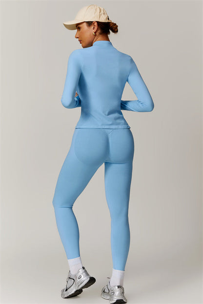 High-Neck Jacket & Sculpting Leggings Set
