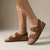 Simon Cork Sole Buckle Slingback Sandals
