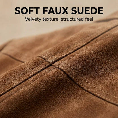 Harlow Faux Suede Button Blazer