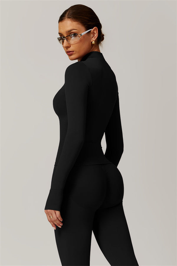High-Neck Jacket & Sculpting Leggings Set