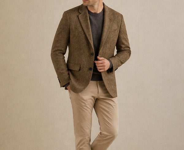 Classic Brown Tweed Blazer