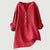 Lightweight Tunic Blouse with V-Neck and Button Closure