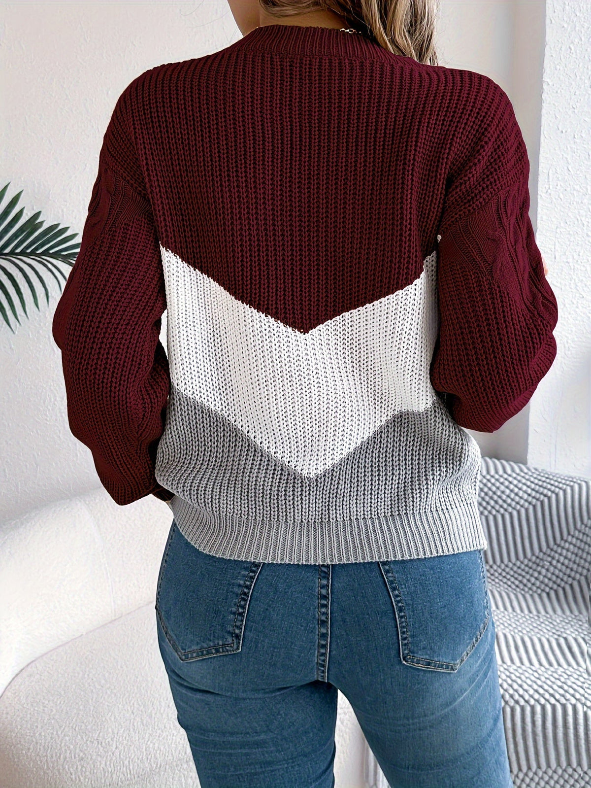 Noreen Colour-Block Knit Sweater