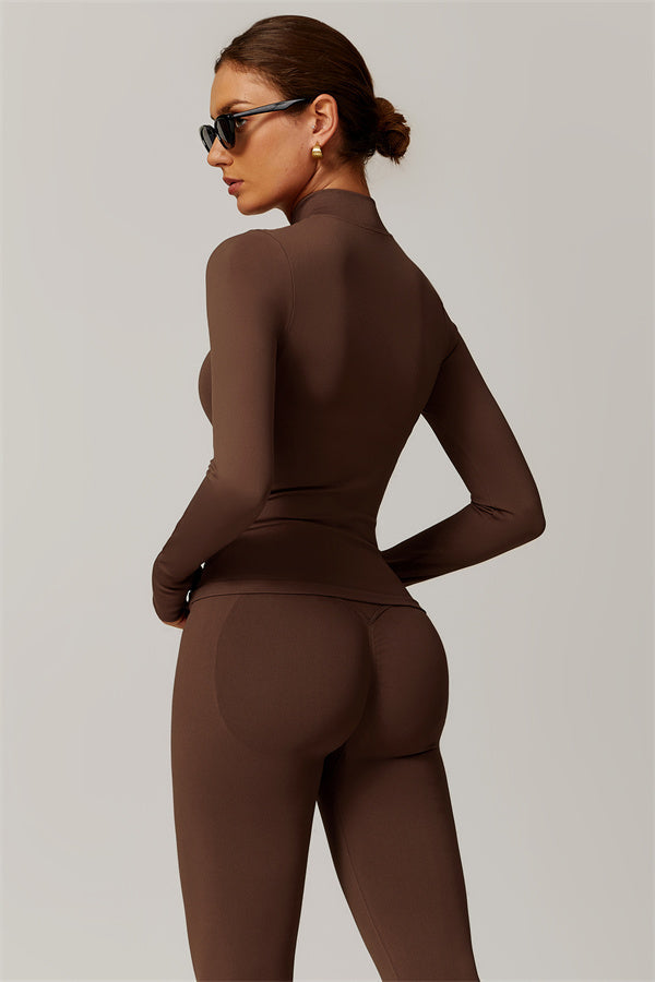 High-Neck Jacket & Sculpting Leggings Set