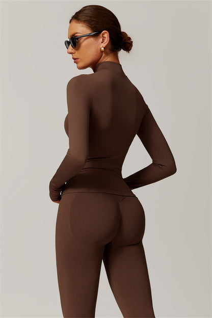 High-Neck Jacket & Sculpting Leggings Set