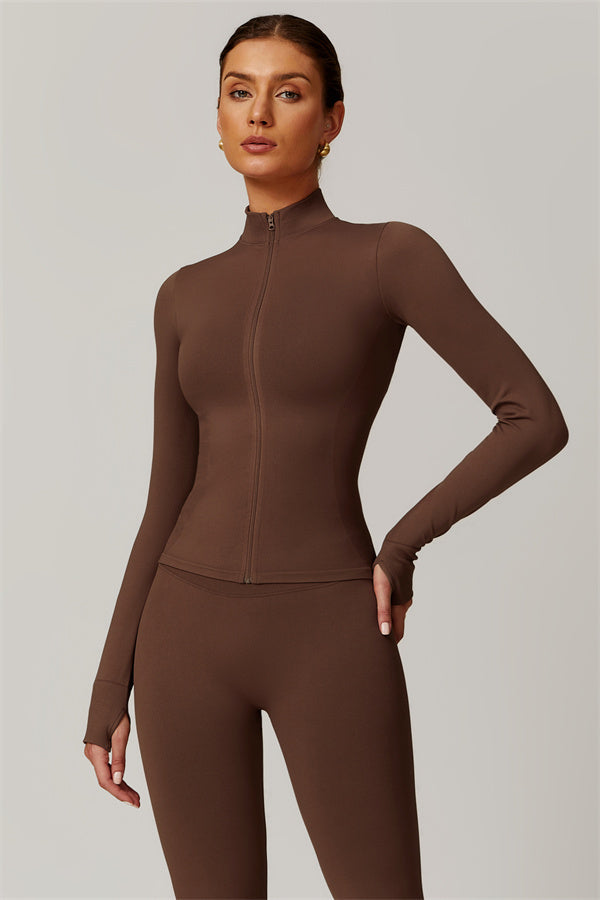 High-Neck Jacket & Sculpting Leggings Set