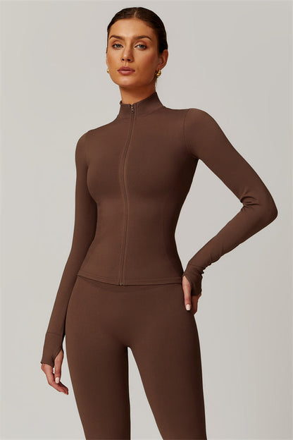 High-Neck Jacket & Sculpting Leggings Set