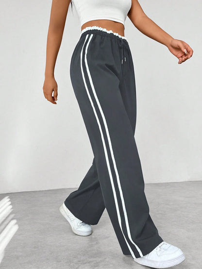 Modern straight-leg pants