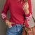 Cynthia Ribbed Striped-Sleeve Sweater