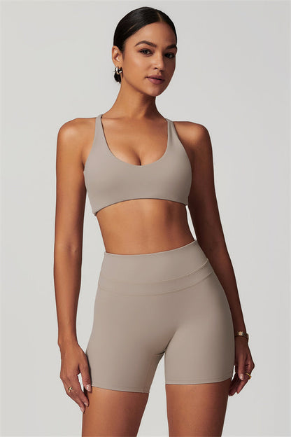 Crossback Sculpt Bra & Shorts Set