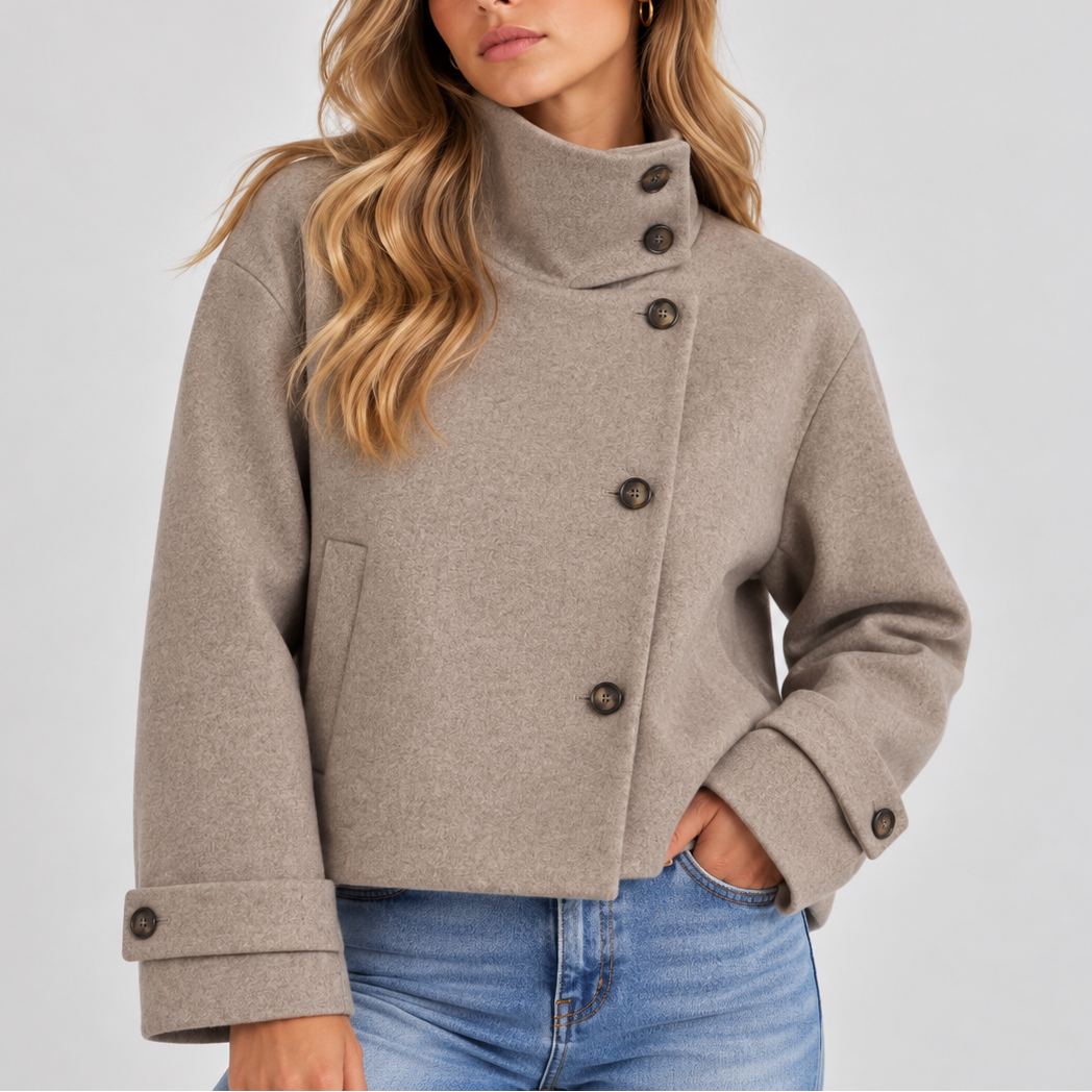 Faux Fur Cropped Puffer Jacket Coat
