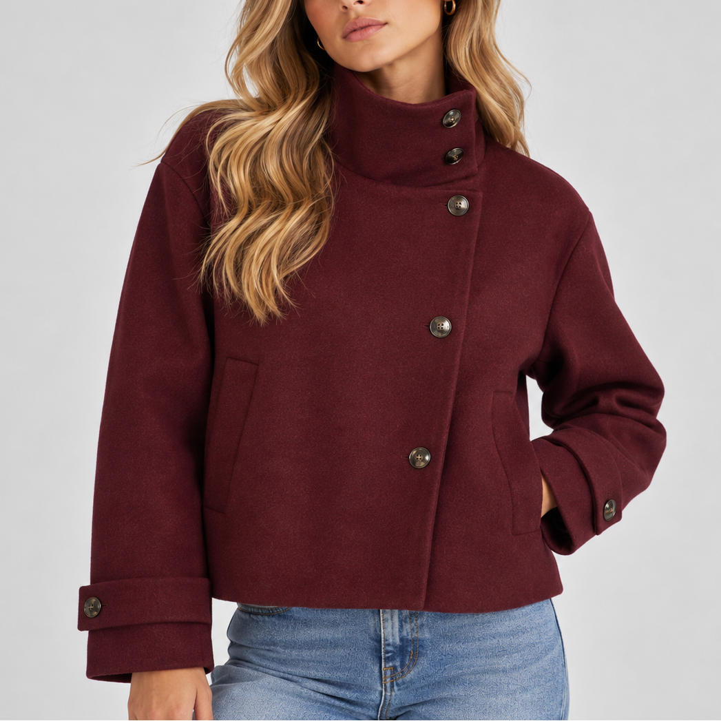 Faux Fur Cropped Puffer Jacket Coat