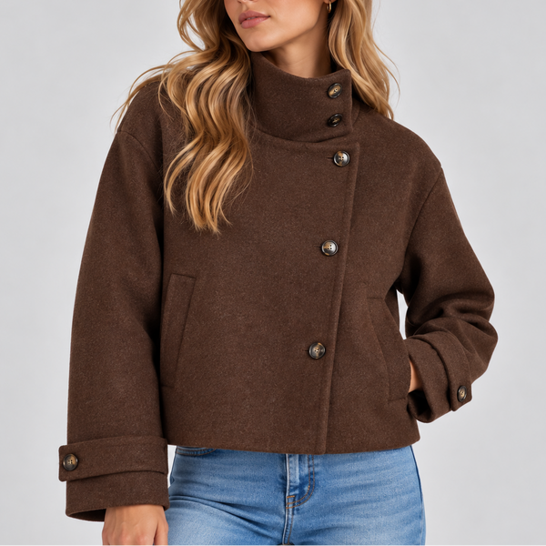 Faux Fur Cropped Puffer Jacket Coat