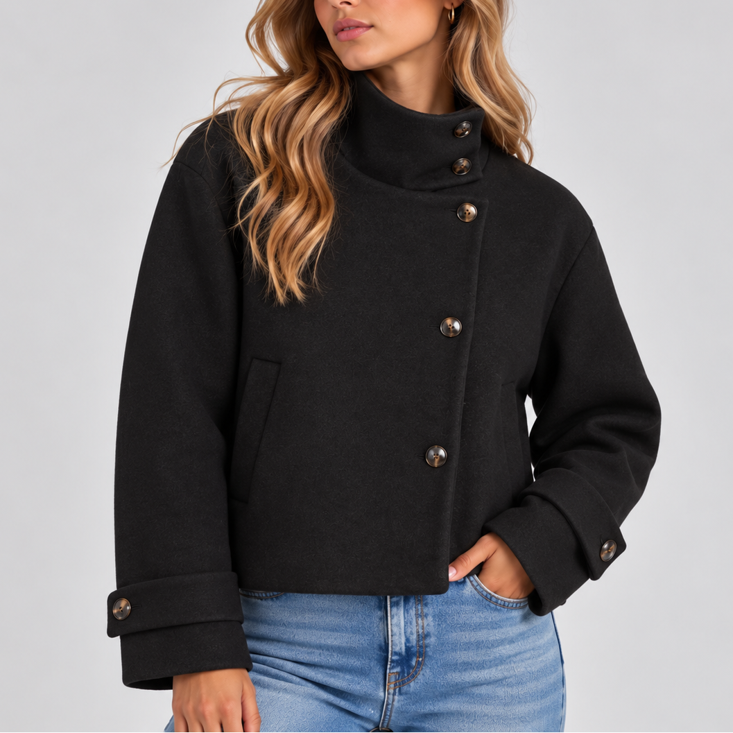 Faux Fur Cropped Puffer Jacket Coat