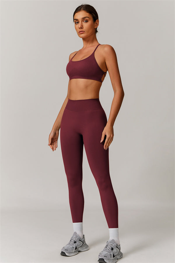 Cross-Back Bra & Sculpt Legging Set