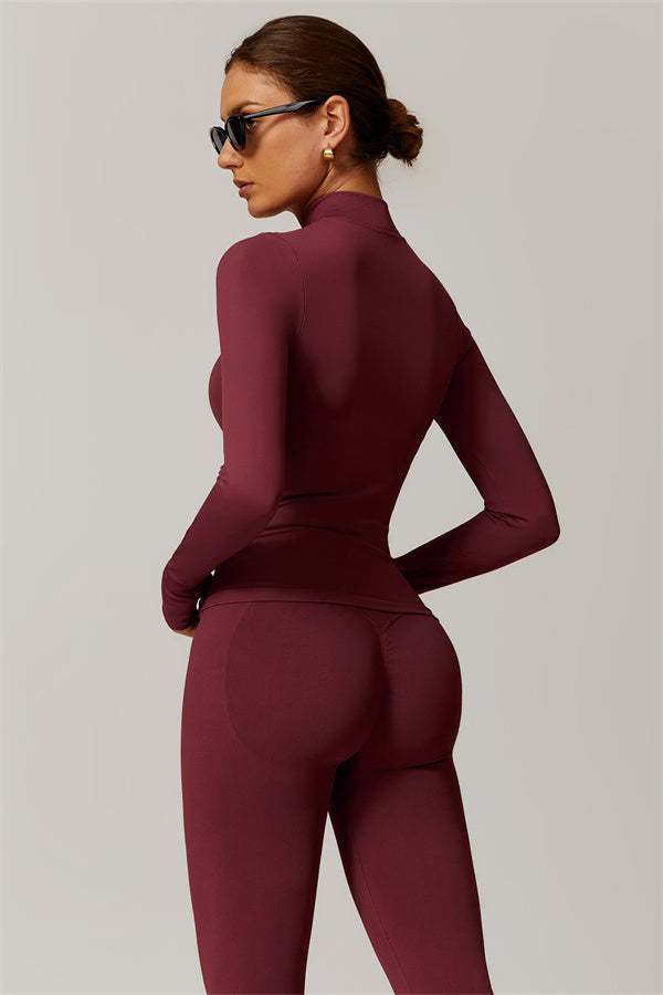 High-Neck Jacket & Sculpting Leggings Set